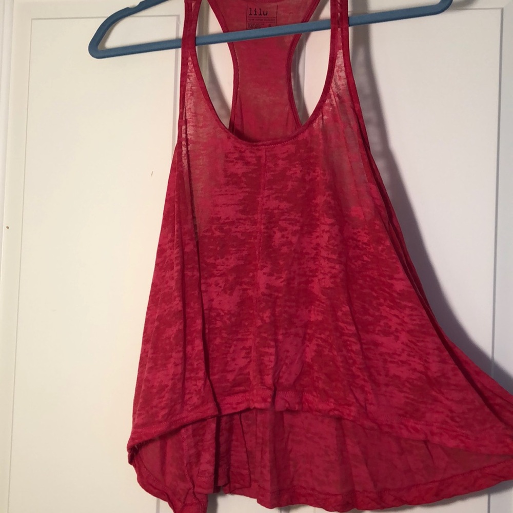 Bright pink crop tank